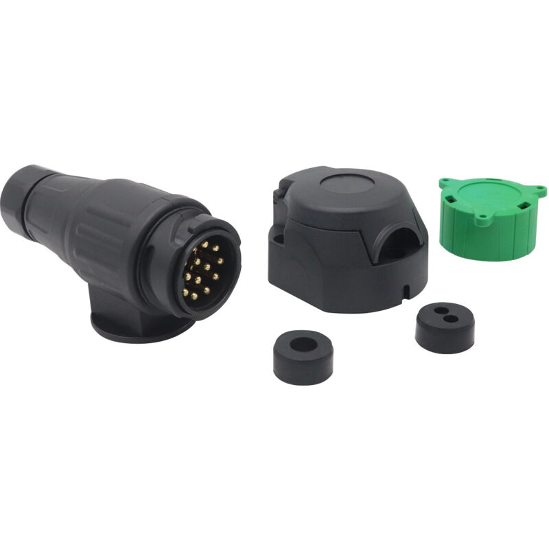 13-poliger Anhängerstecker, wasserdicht, 12 v, 13-polige Anhängerkupplungssteckdose, Stecker für Fahrradträger, lkw, Wohnwagen, 13-poliger