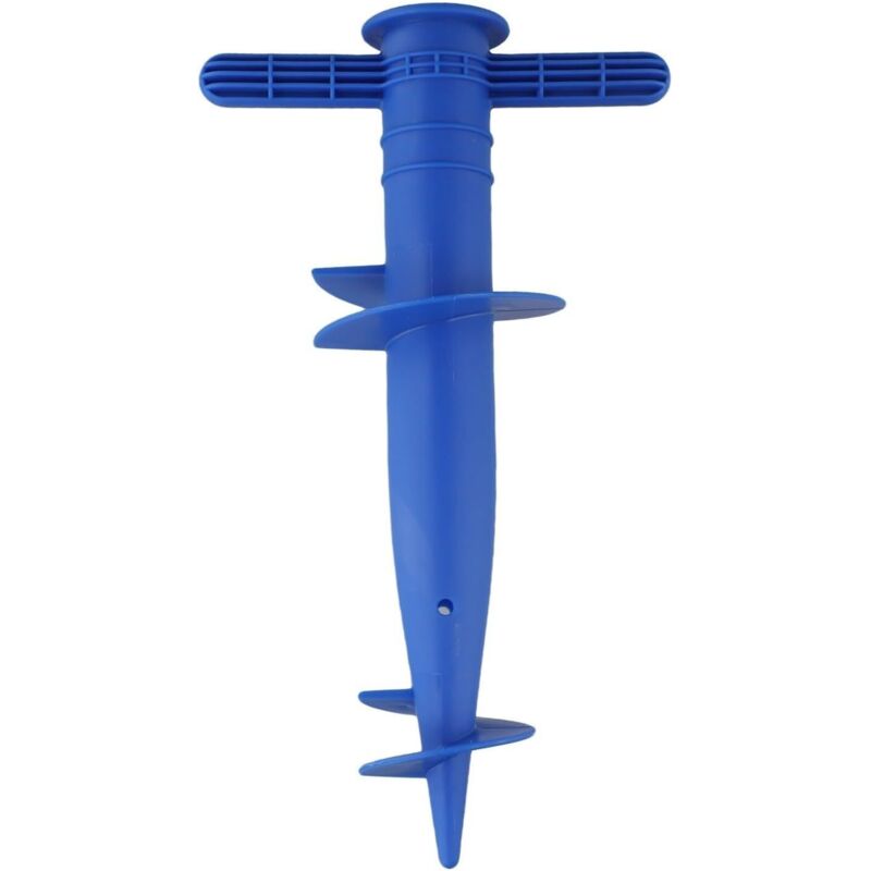 Lntyq - 1pc Einstellbare Strand Terrasse Regenschirm Basis Sand Strand Regenschirm Stand Outdoor Strand Regenschirm Halter (Blau)