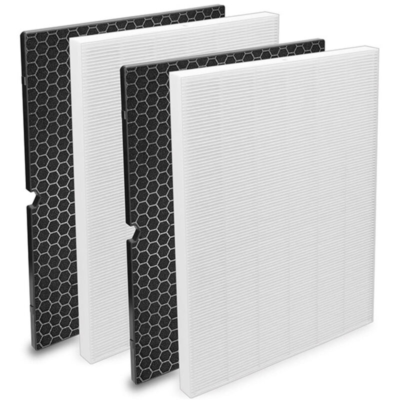 2er-Pack h 116130 Ersatzfilter für Winix 5500-2 Luftreiniger, 2er-Pack HEPA-Filter und 2er-Pack Aktivkohlefilter - Lntyq