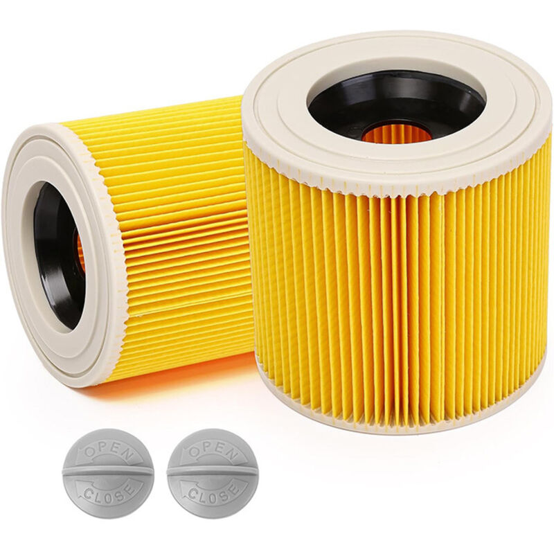 2er-Pack Kartuschenfilter für Kärcher WD3 Premium, WD2, WD3, WD3P, MV2, MV3 – WD3-Filter – Ersatzfilter für Kärcher Staubsauger 6.414-552.0/64145520