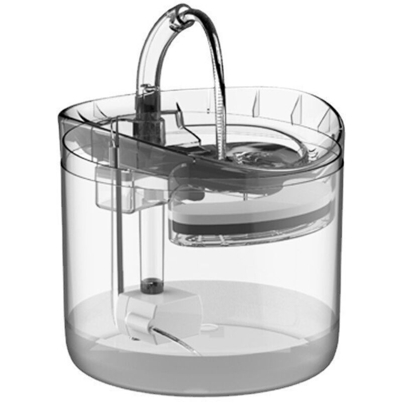2L recycelbarer automatischer Katzenbrunnen - Geräuschloser Wasserspender für Katzen und Hunde mit EU-Stecker - Lntyq