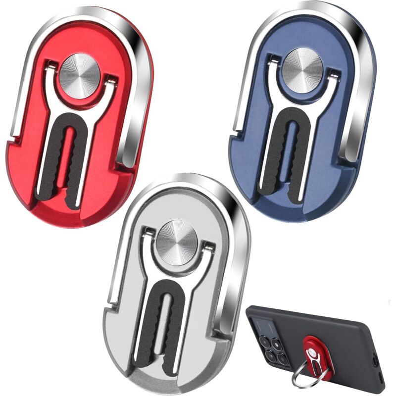 3 Stück Kfz-Handyhalterung für Lüftungsschlitze, um 360° drehbar, verstellbare Kfz-Halterung, Handy-Ringhalter, hilft, das Telefon an Ort und Stelle