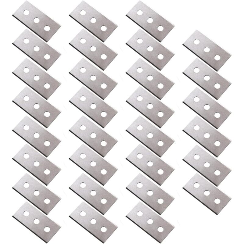30 Stück Ersatz-Schaberklingen, Ersatz-Schaberklinge, Drei-Loch-Klingen für Glaskeramik-Kochfeld - Lntyq