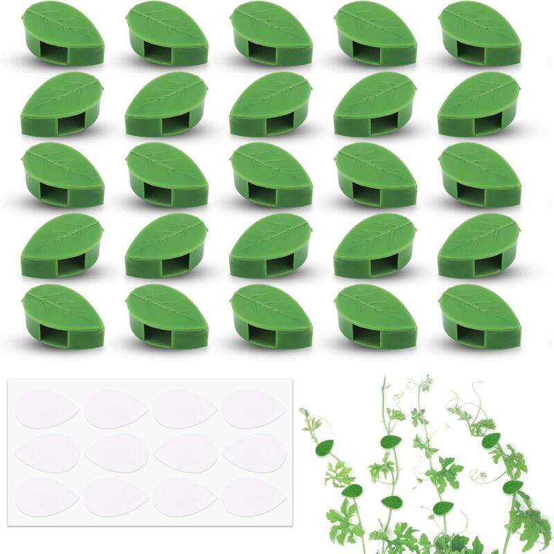 30 Stück, Kletterpflanzen-Clip, Pflanzen-Befestigungsclips, Wandrankenstütze, Büro-Kabelclip, Pflanzen-Wandrankenstütze, Kletterpflanze für