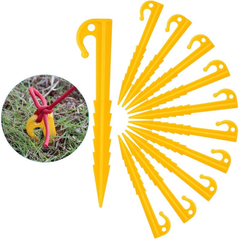 30 Stück Zeltheringe aus Kunststoff, Spiral-Zeltpflöcke, Bodenplane für Gartenzelte, robust und langlebig, für Campingzubehör, Camping-Markisen,