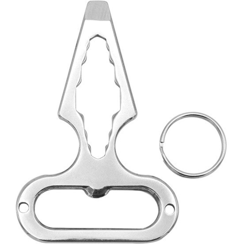 4-in-1-Multifunktions-Schlüsselwerkzeug, Edelstahl-Schlüsselanhänger, praktischer Schlüsselanhänger mit Flaschenöffner, Schraubendreher und Karabiner