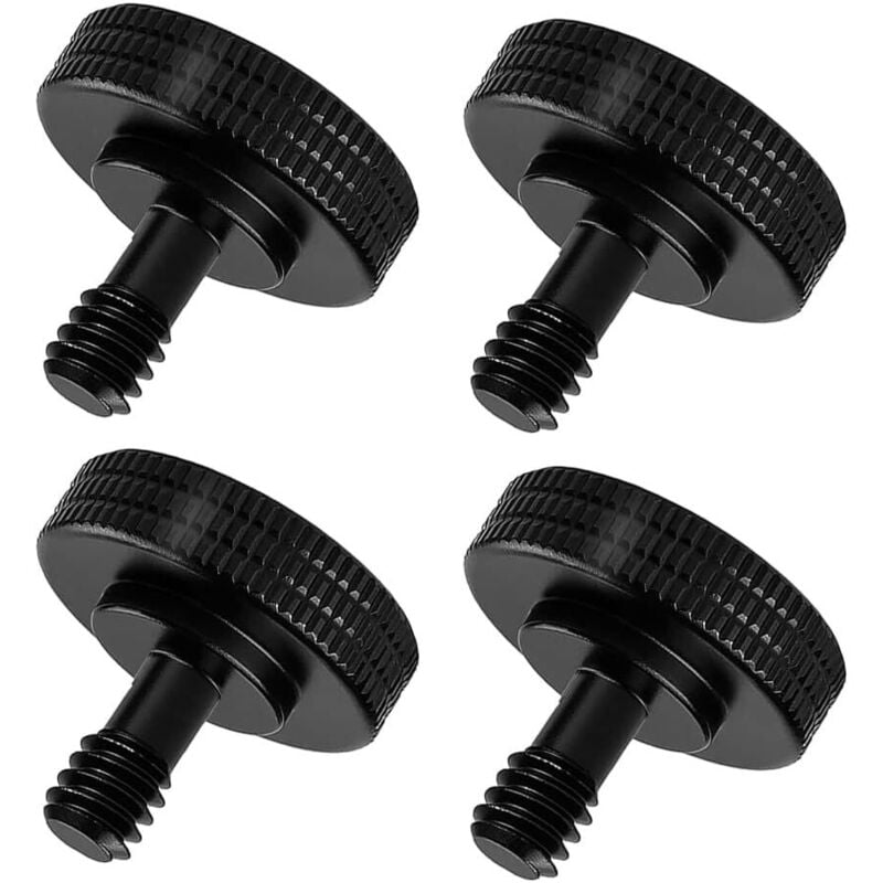 4 Stück 1/4 Zoll Stecker auf 1/4 Zoll Buchse Kamera-Schnellspannschraubenadapter, 1/4 Zoll Schraube, Kameraschraube, kompatibel mit