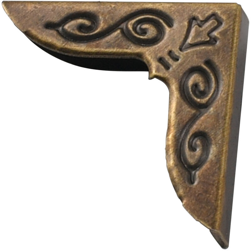 Lntyq 40 Stück Vintage-Bucheckenschutz aus Metall, Metalleckenschutz für Bücher, Eckenkantenschutz für Scrapbooking, Buchecken, Fotoalbum, Ecken,