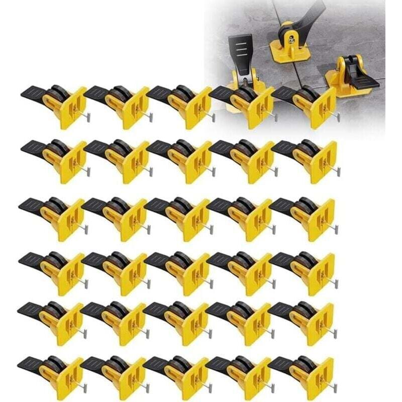 50-teiliges Fliesen-Nivelliersystem, Fliesen-Nivelliersystem, Fliesenkeile, 2 mm Fugenkreuz, wiederverwendbares Fliesen-Nivellier-Set,