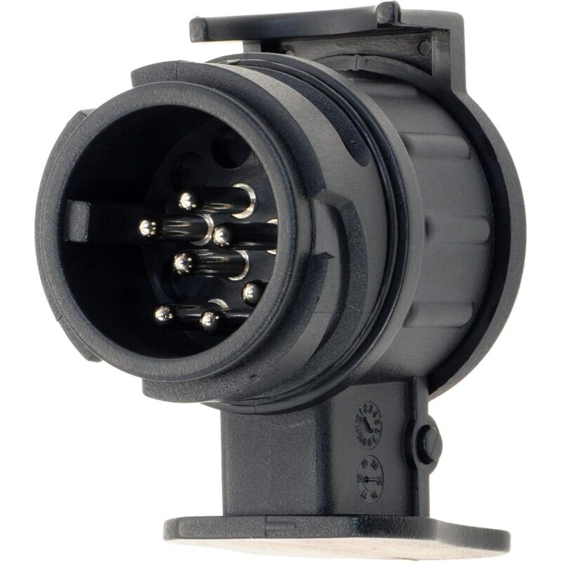 Anhängeradapter 13-polig auf 7-polig – Schwarz – für Auto, Anhänger, Anhängerkupplung, Wohnwagen - Lntyq