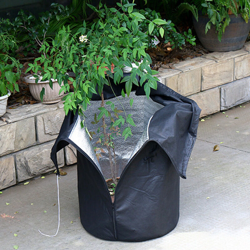 Antigel-Beutel für Pflanzen im Topf 45 x 55 cm, Hivernale-Schutz für Pflanzen im Topf, mit eingeklemmter und gezackter Halterung, einfach zu