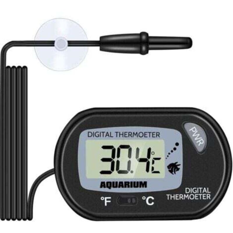 Lntyq - Aquarium-Thermometer – LCD-Digital-Aquarium-Thermometer mit Saugnapf und Tauchsonde für Aquarium, Terrarium