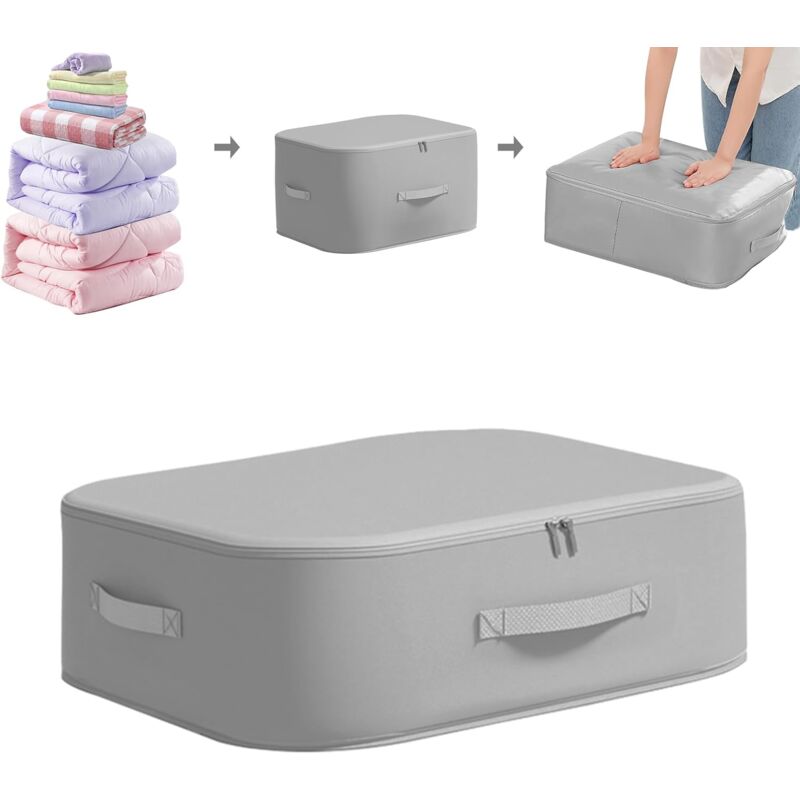 Aufbewahrungstasche mit Reißverschluss für Kleidung, Aufbewahrung und Organisation von Kleidung, Aufbewahrungsbox mit verstärktem Griff, für