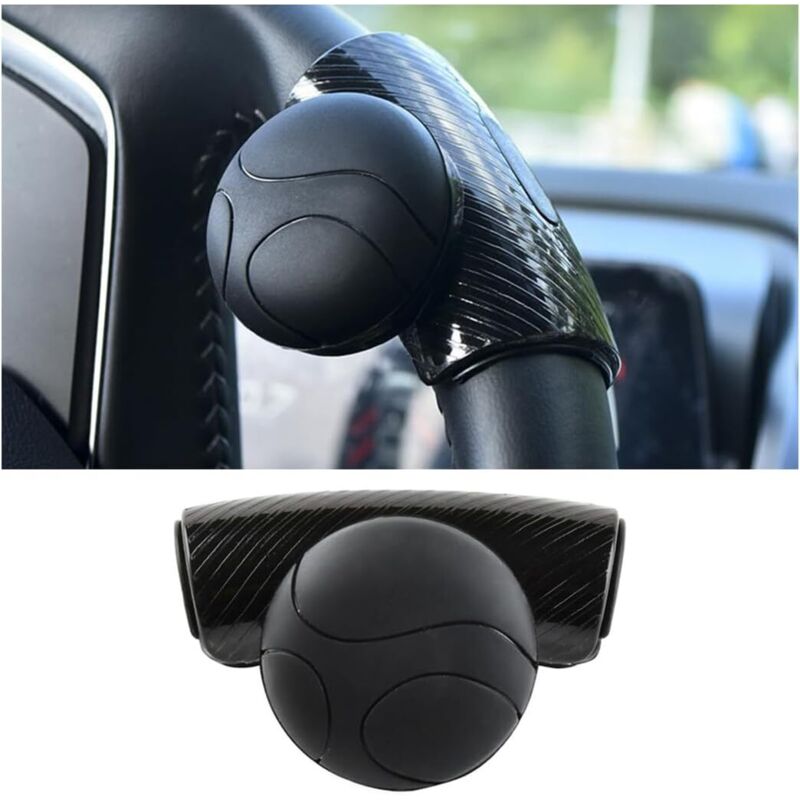 Auto-Lenkradknopf, universeller Lenkradspinner aus Silikon, 360 ° drehbarer Lenkrad-Erinnerungsknopf, geeignet für alle Autos, LKWs, Sattelauflieger,