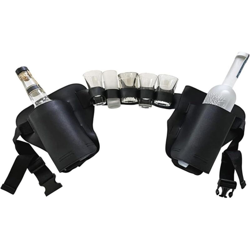 Bierdosenhalter-Gürtel Bierhaltergürtel mit verstellbarem Hüftgurt Bierholster, Bierflaschenhalter, Bier-Soda-Gürtel, Flaschenhalter, Fanny Pack,
