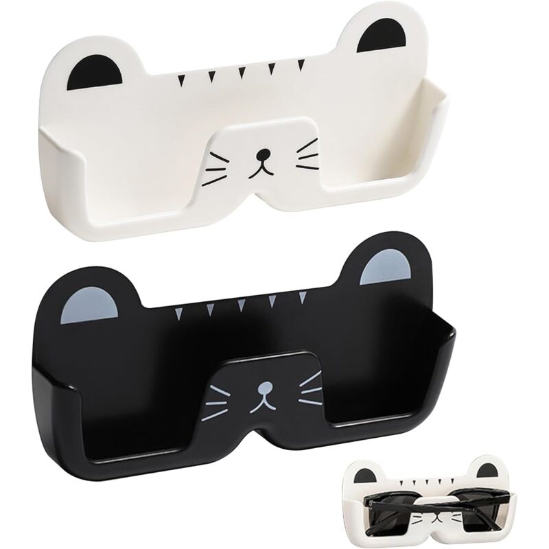 Brillenhalter, Sonnenbrillen-Aufbewahrung, Präsentationsständer, Brillen-Hänge-Organizer, Brillenbox, Katzen, Brillenhalter, Aufbewahrung, 2 Stück