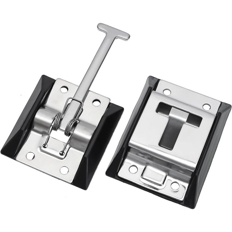 Lntyq - Der Herr der Werkzeuge, 1 Paar Türschlösser im T-Stil, Türhalterung aus Edelstahl 304 mit Halterung für Wohnmobil-Anhänger