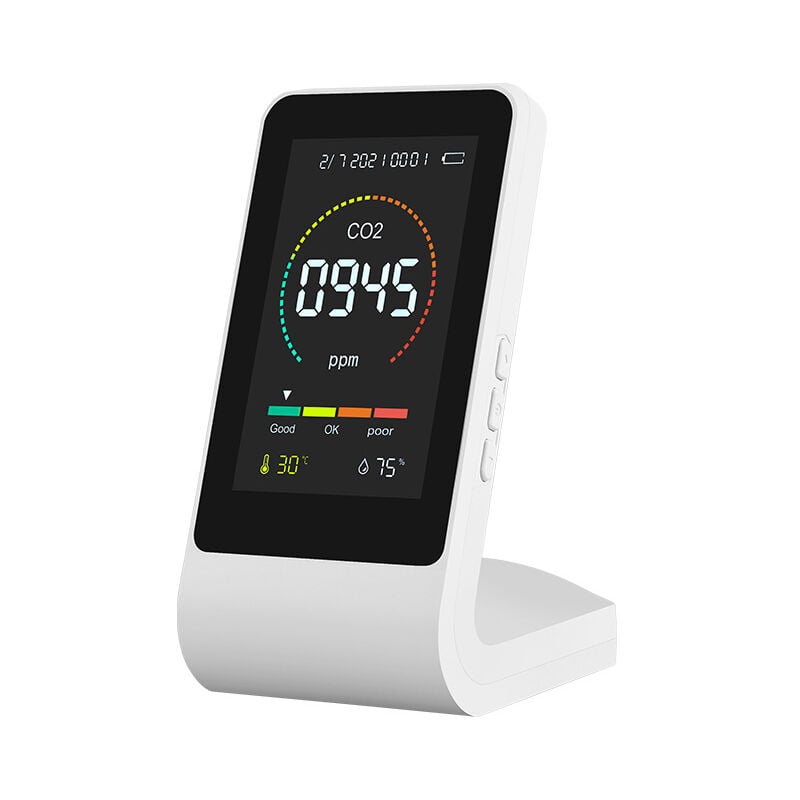 Détecteur De Co2 Dioxyde De Carbone, Détecteur De Qualité De L'air Détecteur d'air, Moniteur De Qualité De L'air, Moniteur De CO2 Domestique avec