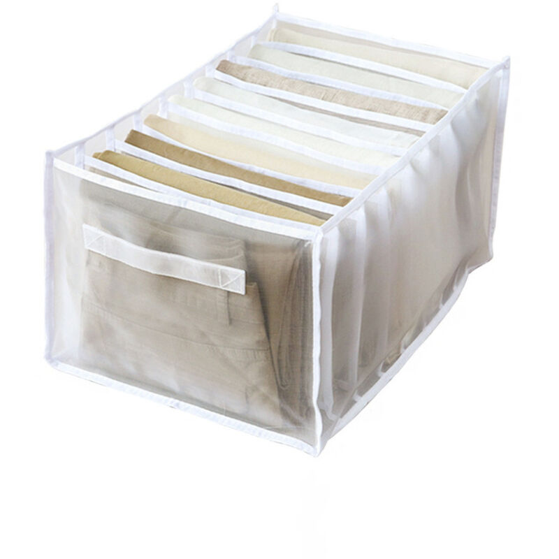 Eans Schubladen-Organizer, faltbare, waschbare Schubladenteiler für Kleidung, Aufbewahrungsbox mit atmungsaktiven Fächern für Jeans, T-Shirts, Hosen,