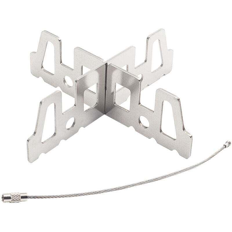 Edelstahl-Kreuzstütze für Topf, Pfanne, Kessel, Kochgeschirr, Zubehör für Campingkocher, Rucksackkocher, Gaskocher, Spirituskocher, Kochen im Freien,