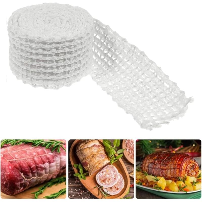 Fleischnetz Bratennetz Räuchernetz Schinkennetz Kochnetz zum Aufbewahren Hängend Braten Kochen Fleisch und Schinken Küchenzubehör 100cm - Lntyq