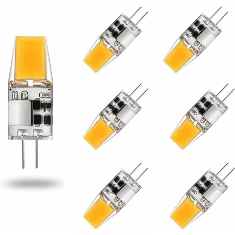 G4 LED-Lampe ac/dc 12 v 5 w G4 LED-Lampen Warmweiß 3000 k Leuchtmittel 50 w Äquivalent Halogenlampe 360° Abstrahlwinkel Kein Flimmern, 6er-Pack,