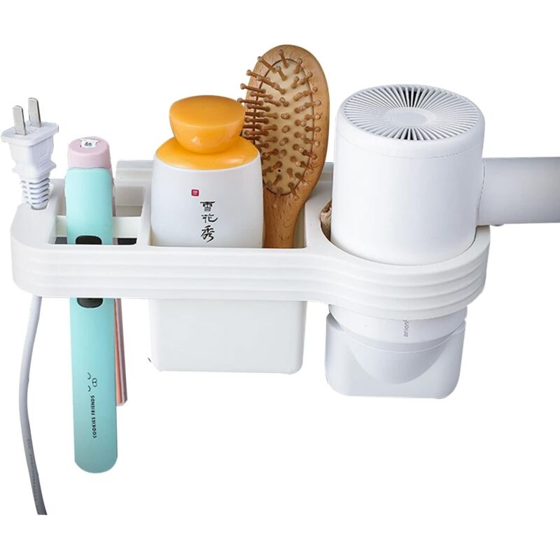 Haartrockner-Halter, Haarglätter-Halter, Haartrockner-Halter mit Kabel-Organizer, ohne Bohren, Haartrockner-Halter, Wandhalterung für