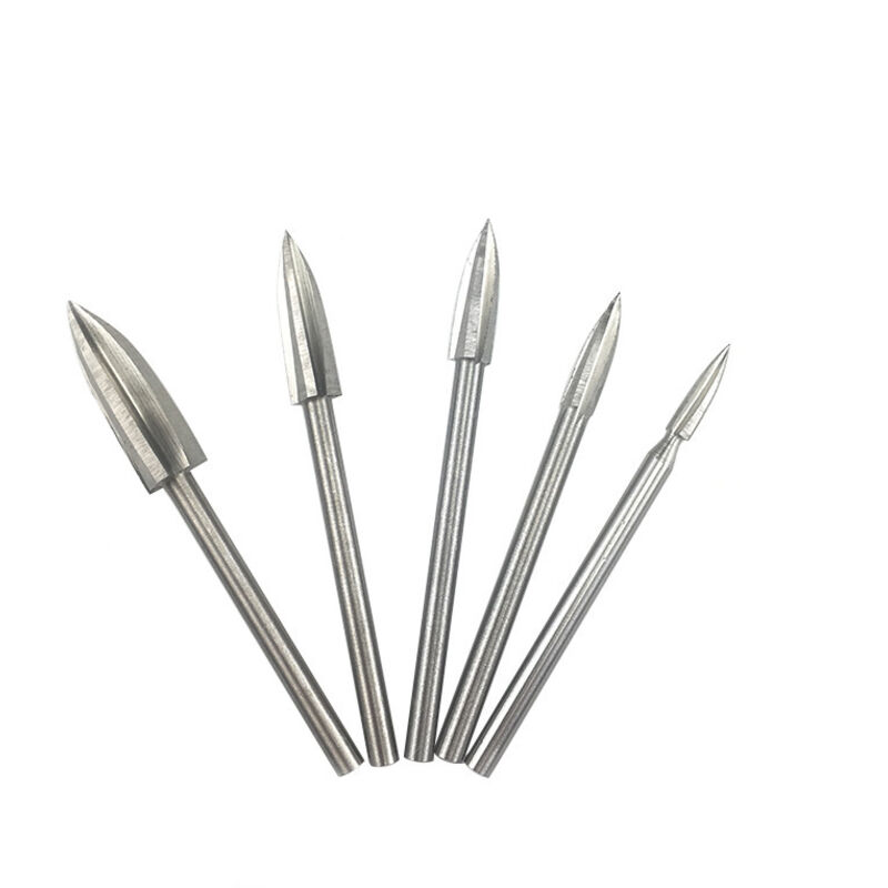 Lntyq Holzschnitzerei-Bohrer-Set, 5-teilig, Holzschnitzerei-Bohrer für Heimwerker, Schnitzen, Gravieren, Schleifen und Bohren