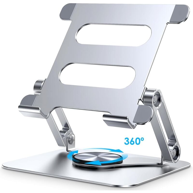 IPad-Ständer, 360° drehbarer Tablet-Halter, faltbarer Monitorständer aus Aluminium für den Schreibtisch, kompatibel mit iPad Pro 10.5, 11, 13, Air