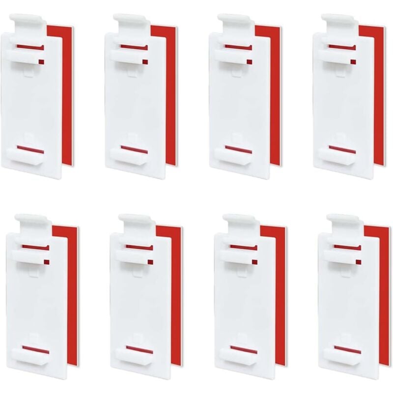 Lntyq Jalousiebefestigungen ohne Bohren, Rollohalterungen, kurze Klebehalterungen für Jalousien, Doppeljalousiebefestigungen ohne Bohren, für Rollos,