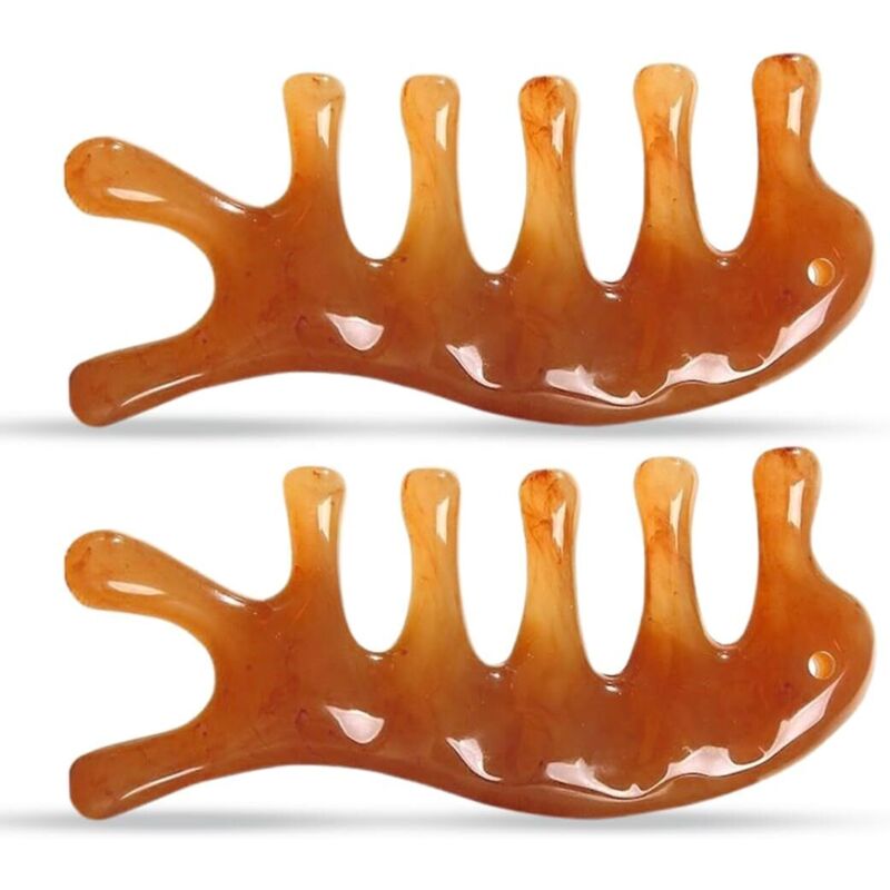 Kämme, 2 Meridian-Massagekämme, Fünf-Finger-Massagegerät - Lntyq