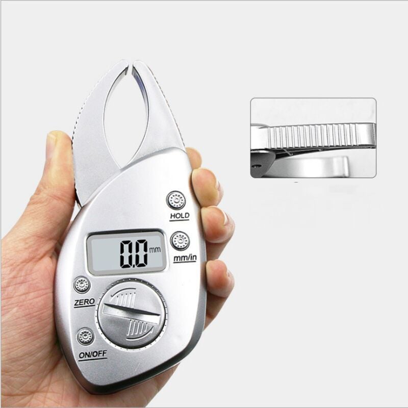 LCD-Digital-Körperfett-Clip, Körperfettmessgerät zur Messung von Hautfalten und zur Berechnung des Körperfettanteils für Männer und Frauen - Lntyq
