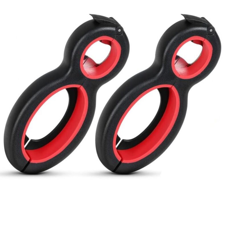 Manueller Glasöffner, 2 Stück Flaschenöffner, multifunktionaler Glasöffner, 6-in-1-Flaschenöffner, Dosenöffner, verstellbarer Dosenöffner für