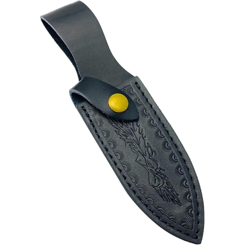 Messerscheide, Messerscheide mit Gürtelschnalle für die Jagd auf feststehende Messer, schützt das Messer (schwarz) - Lntyq