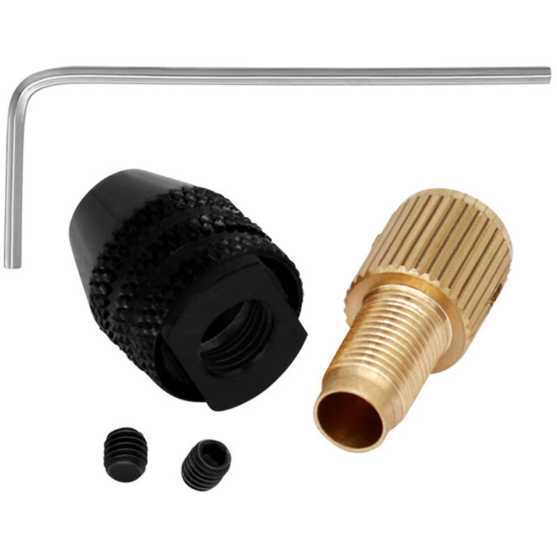Mini selbstspannendes Bohrfutter, Bohrfutteradapter, Mini-Bohrfutter, Mini-Bohrmaschinenzubehör, Spannzange mit Inbusschlüssel - Lntyq
