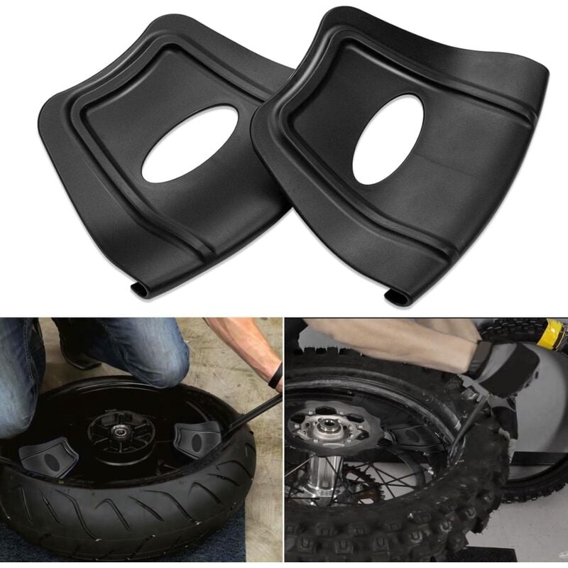 Paar Universal Motorrad Dirt Bike Felgenschutz Schwarz - Lntyq