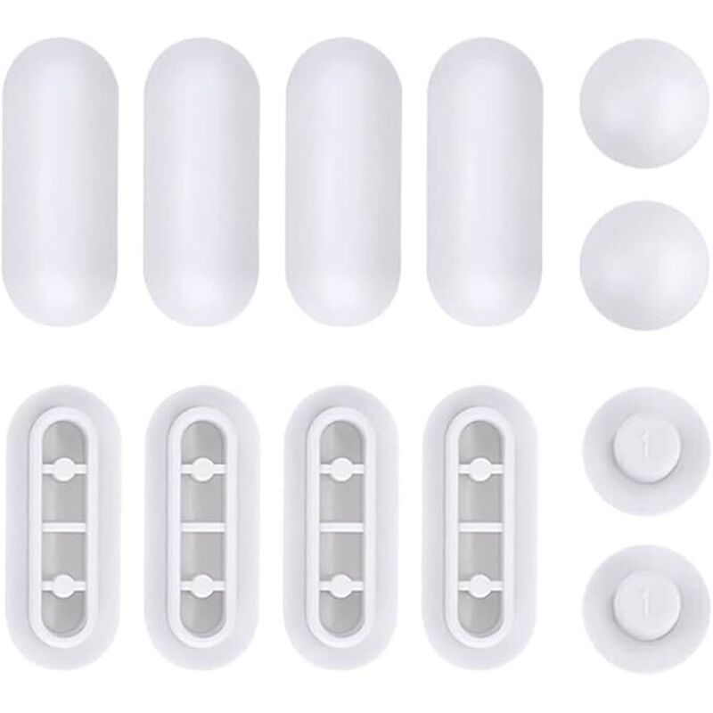 Pare-Chocs für Toilettensitze, 12 Stück Pare-Chocs-Toiletten, Pare-Chocs in Kautschuk zum Austausch, All-in-One-Schokolade für