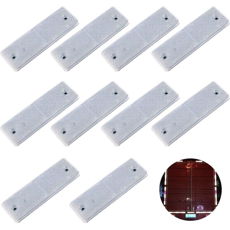 Reflektierende Warntafel, rechteckige Reflektoren, Sicherheitsreflektoren, Anhängerreflektoren, LKW-Reflektoren, für LKWs, Wohnwagen, Wohnmobile,