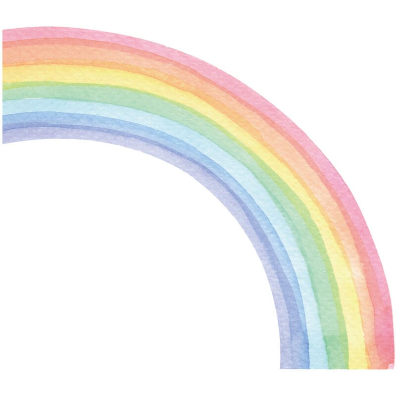 Regenbogen-Wandaufkleber, halbgeschnittener Regenbogen-Wandaufkleber, diy, abnehmbarer Regenbogen-Wandaufkleber für Babyzimmer, Kinderzimmer,