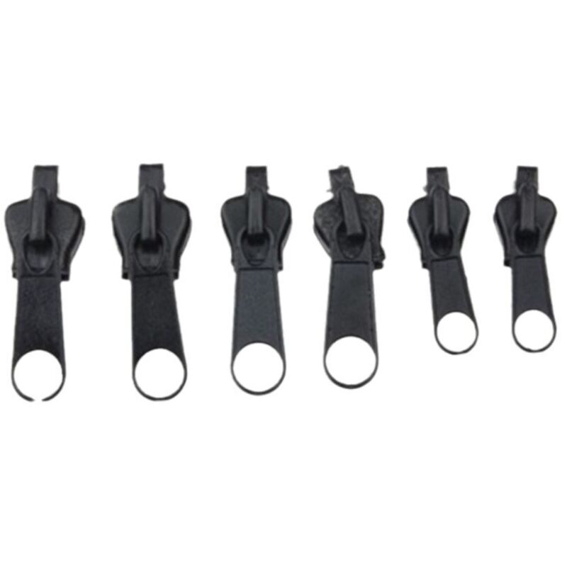 Reißverschlussschieber, 6-teiliges Clip-on-Reißverschlussschieber-Reparaturset für Jacken, Mäntel, Koffer - Lntyq