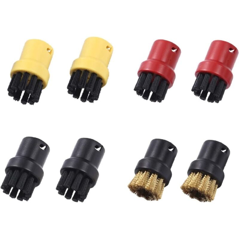 Lntyq Rundes Nylon und Messing für Dampfreiniger, Haushaltsdampfbürste, Messing-Moppteile, Moppzubehör für Dampfreiniger, 8 Stück