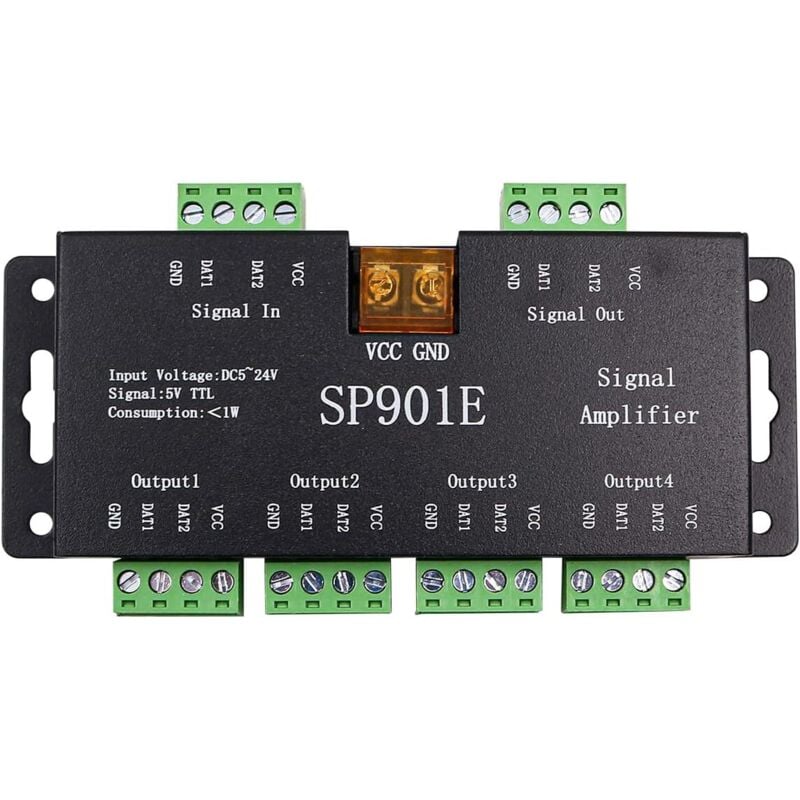 SP901E led Pixel WS2812B WS2811 Répéteur D'amplificateur de Signal spi pour WS2813 SK6812 WS2815 WS2801 SK9822 - Lntyq