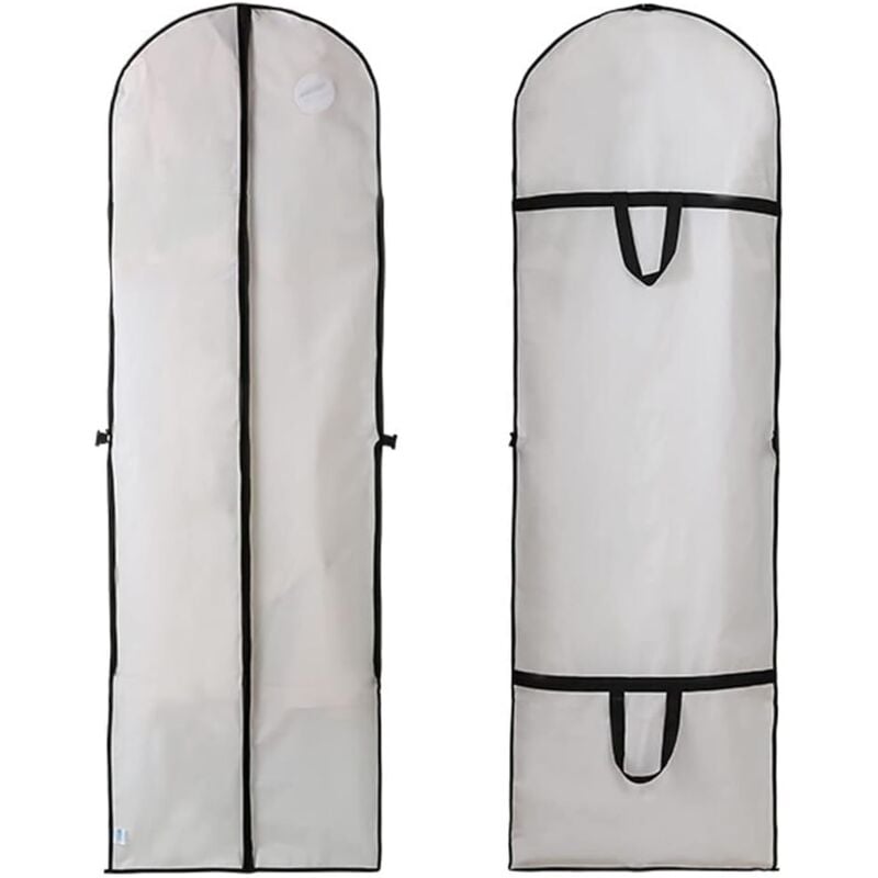 Lntyq Staubschutzhülle für Brautkleider, Aufbewahrungstasche für Kleidung, faltbar, feuchtigkeitsbeständig, staubdicht und waschbar (60 x 180 cm)