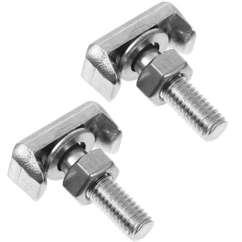 Stück Autobatterieklemme, Batterie-T-Schrauben Edelstahl Ersatzzubehör T-Schrauben Autobatterie-Reparatur-Ersatzteile - Lntyq