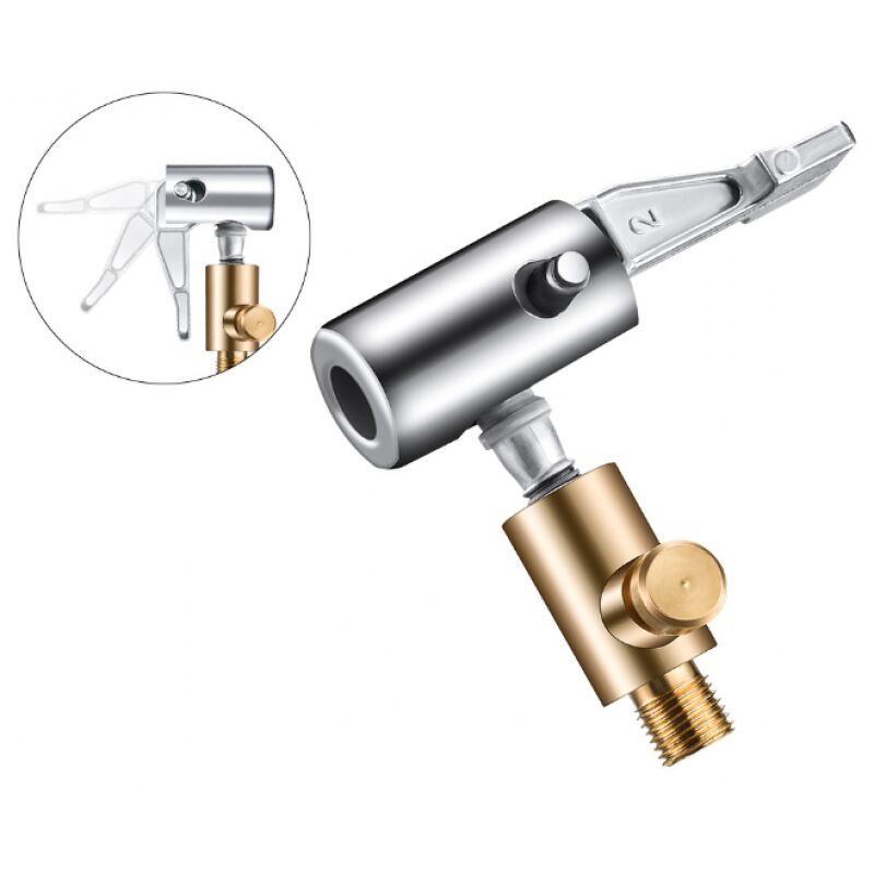 Stück Autoreifen-Fülldüse, Fahrradpumpendüse, Autoreifenventil-Ballfülldüse, Luftkompressor, Fahrradpumpe, Autoreifenventil, Messing-Clip-Adapter