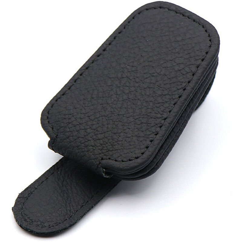 Stück Brillenhalter aus PU-Leder fürs Auto, magnetischer Brillenhalter für Auto-Sonnenblenden-Zubehör, Auto-Brillenclip, Ticket- und Kartenclip