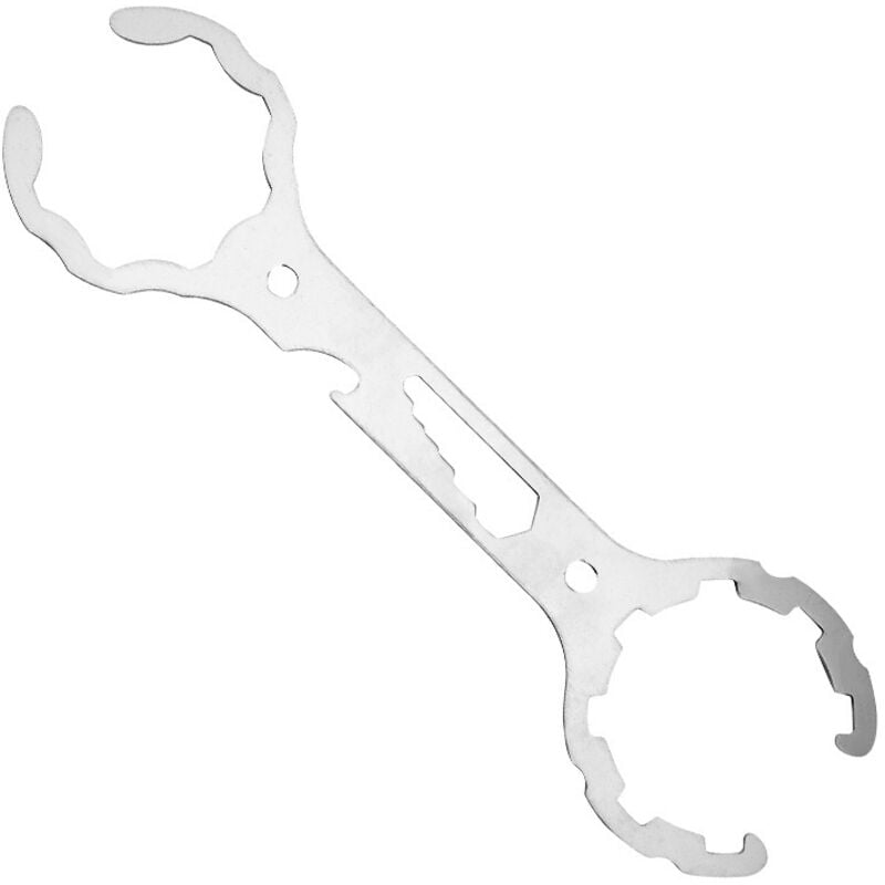 Stück Edelstahl-Gasflaschenschlüssel, Doppelkopf-Druckmindererschlüssel, inklusive 4-12-mm-Flaschenöffner und Mutternschlüsselfunktionen - Lntyq