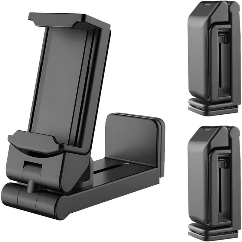 Stück Telefonhalter für den Schreibtisch, Handyhalter für Flugzeug, Arbeit, universell tragbar, faltbar, 360°-Gelenk & Tischklemme,