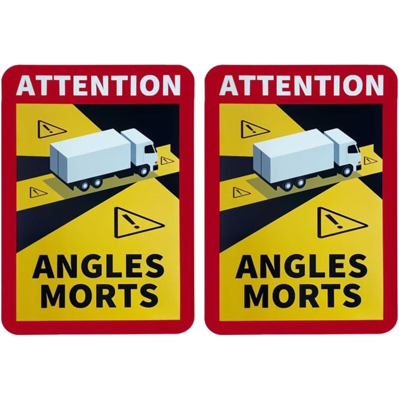 Stück Toter-Winkel-Aufkleber, magnetische Toter-Winkel-Aufkleber für Wohnmobile, UV-beständige Warnaufkleber für Wohnmobil, lkw, Bus (lkw) - Lntyq
