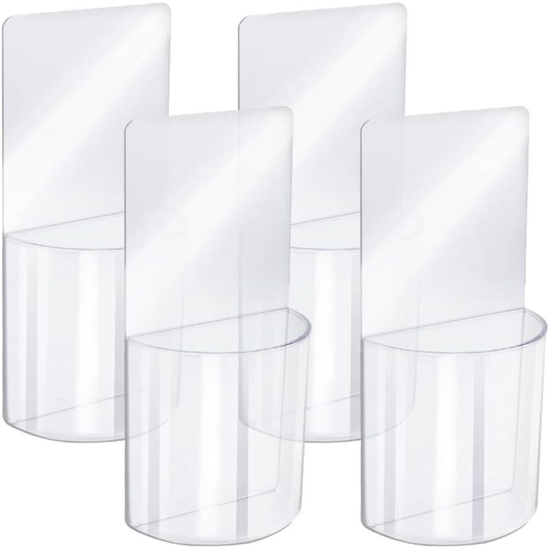 Stücke Fernbedienung Halter Wandhalterung, Acryl Media Organizer Wandhalterung, Transparente Keine Bohren Aufbewahrungsbox, für Schlafzimmer,